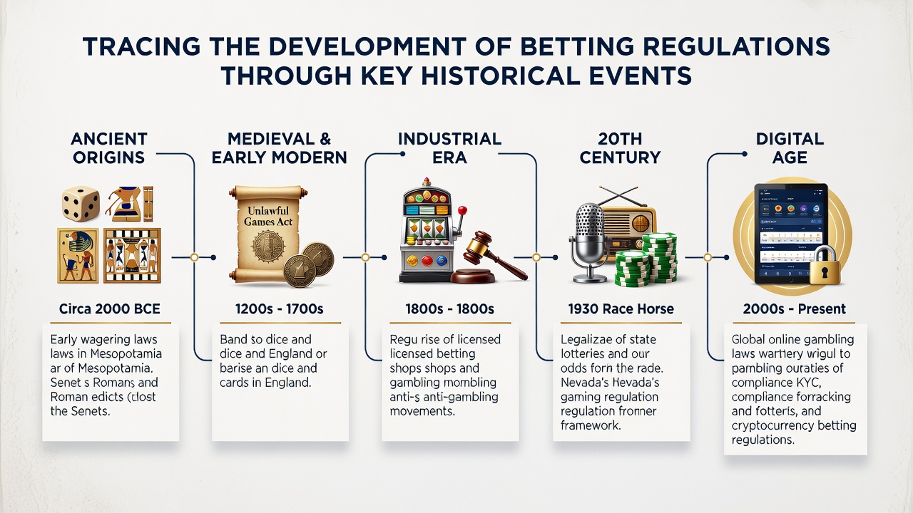 Modern regulatory documents and digital betting interface illustrating 21st century oversight changes